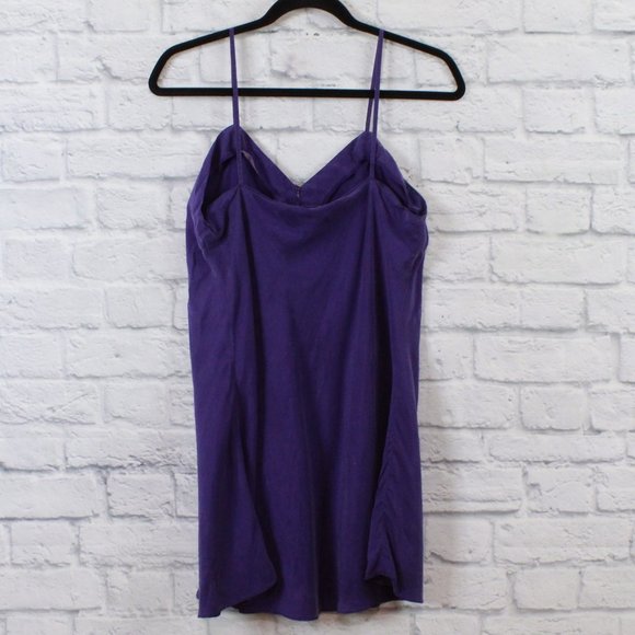 JOLYNN Women's 100% Purple Silk Night Dress Size M - Picture 4 of 9